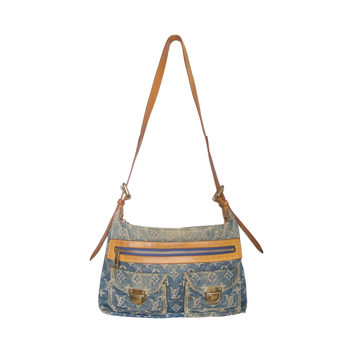 Louis Vuitton Blue Denim Monogram PM Shoulder Bag | O/S, Multicoloured