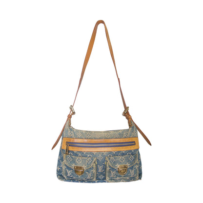 Louis Vuitton Blue Denim Monogram PM Shoulder Bag | O/S, Multicoloured