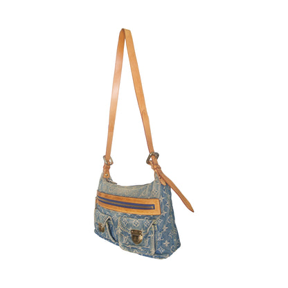 Louis Vuitton Blue Denim Monogram PM Shoulder Bag | O/S, Multicoloured