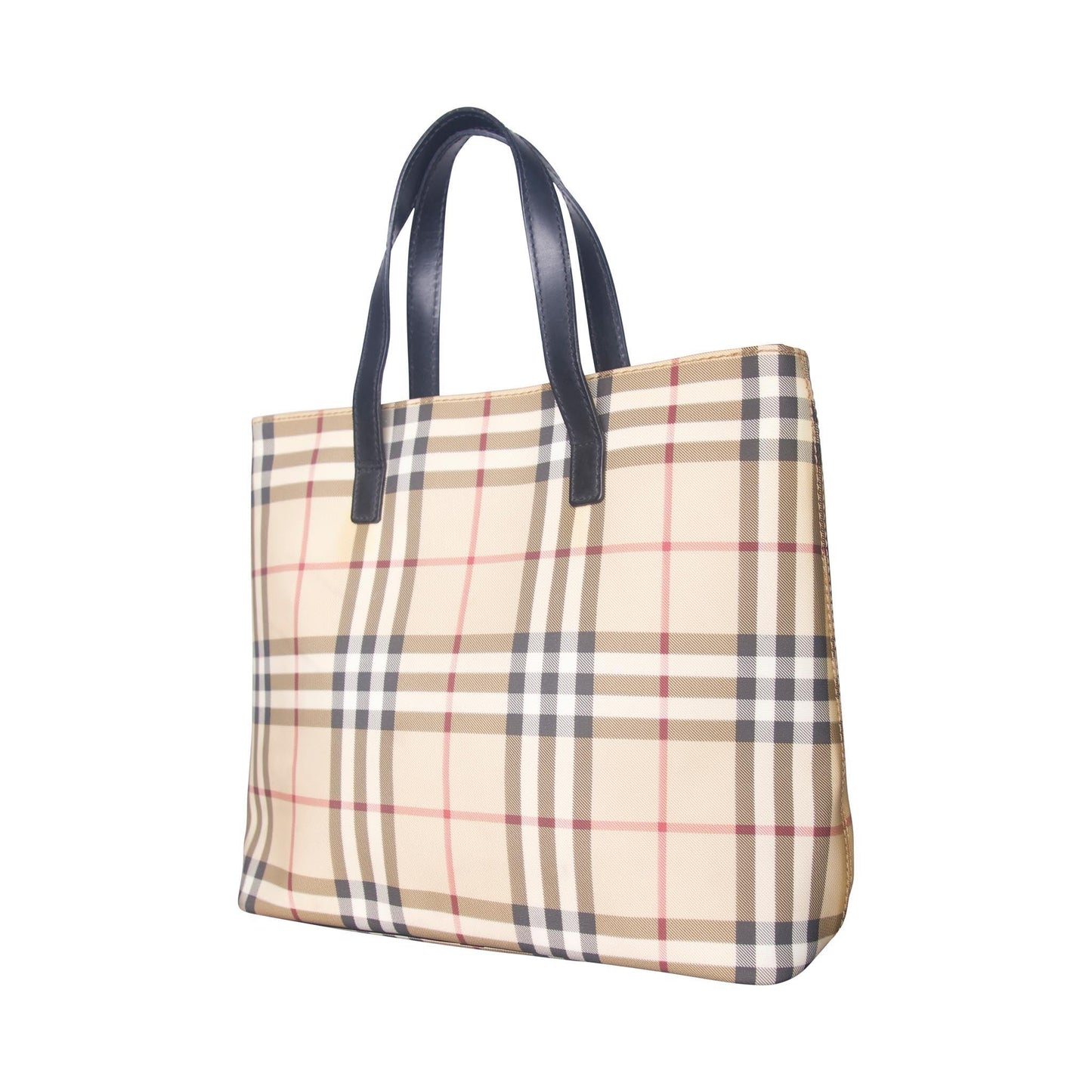 Burberry Beige Haymarket Coated Canvas Tote Bag | O/S, Multicoloured