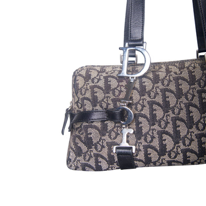 2000s Christian Dior Monogram Spellout Strap Trotter Mini Bowling Bag | O/S, Red