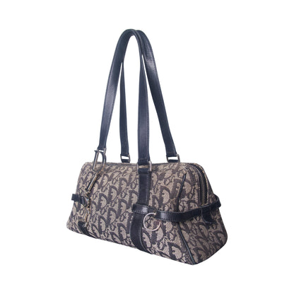 2000s Christian Dior Monogram Spellout Strap Trotter Mini Bowling Bag | O/S, Red