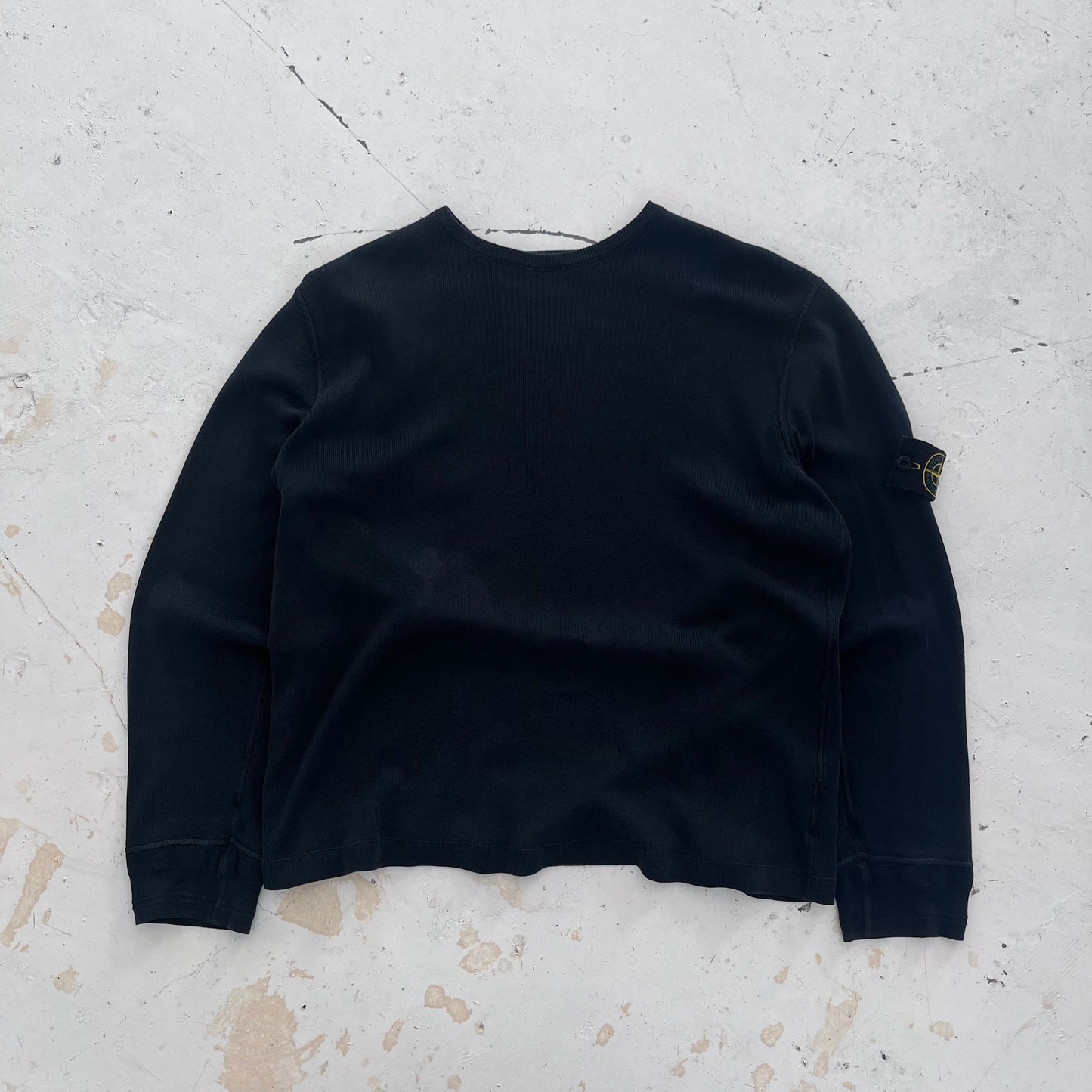 ss2002 stone island crewneck | Black, Black