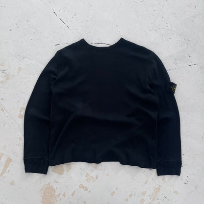 ss2002 stone island crewneck | Black, Black