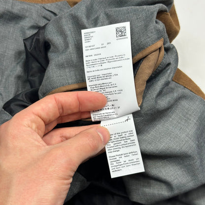 Hugo Boss Orange Leather Suede Moto Biker Jacket - M