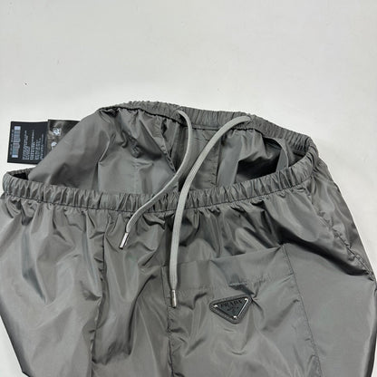 Prada 2024 Light Technical Nylon Baggy Plaque Logo Trousers - L/XL