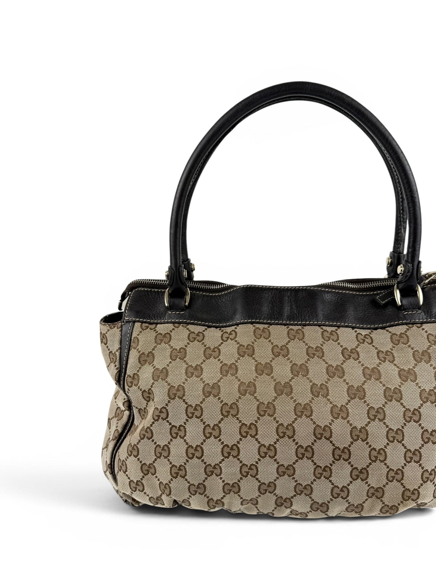 Vintage 90s Gucci Monogram GG Handbag | O/S, Brown