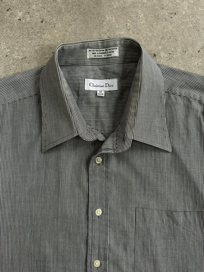 Christian Dior 1990s Stripe Cotton Shirt - L
