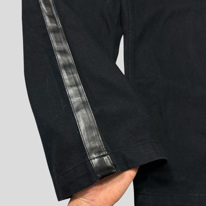 Comme Des Garçons Homme 2007 Leather Stripe Detail Jeans - S/M | Default Title, Black