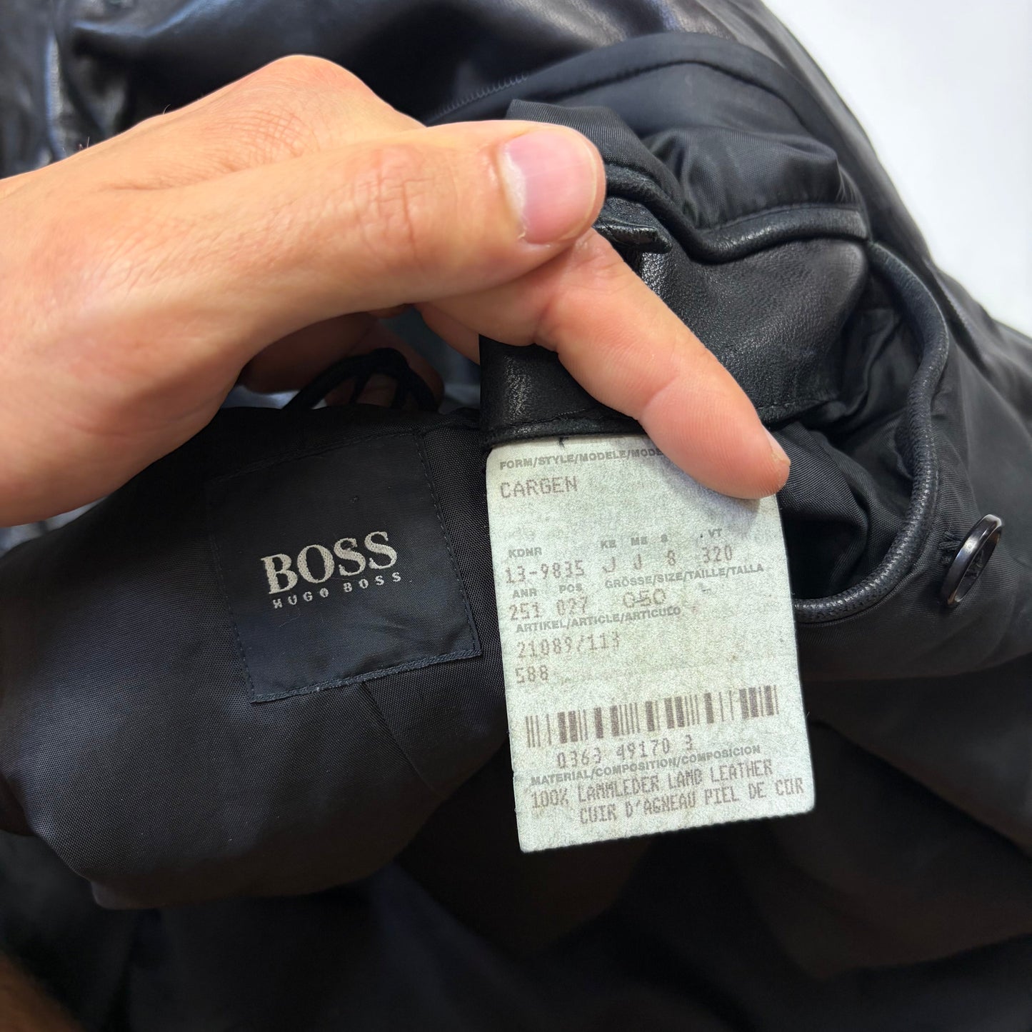 Hugo Boss 90’s Modular 2 in 1 Lambskin Leather Trench Coat - XL | Default Title, Black