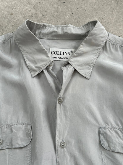 Vintage 1990s Relaxed Pure Silk Shirt - XL