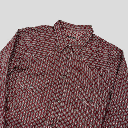 Miu Miu 00’s Western Cowboy Geometric Print Shirt - M/L | Default Title, Multicoloured
