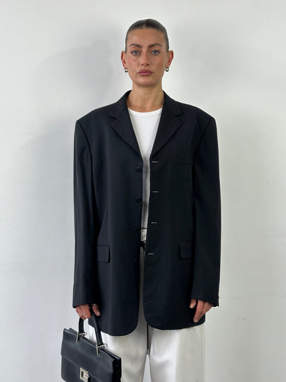 Yves Saint Laurent Pour Homme 1990s Pure Wool Single Breasted Blazer - 42R/XL