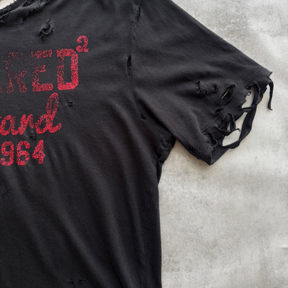 DISTRESSED DSQUARED2 T-SHIRT | O/S, Black