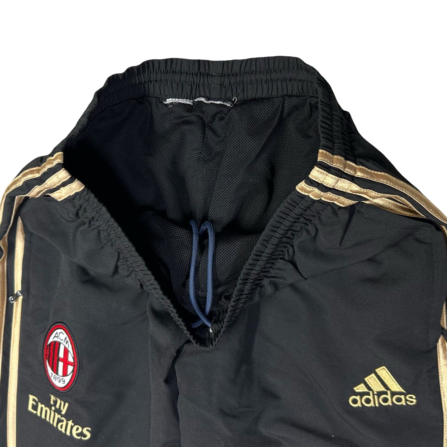 Adidas AC Milan 2010/11 Tracksuit Bottoms In Black & Gold ( M )