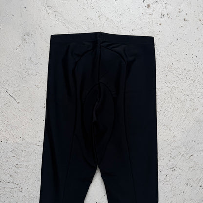 2000s prada sport neoprene panelled flared trousers | O/S, Red