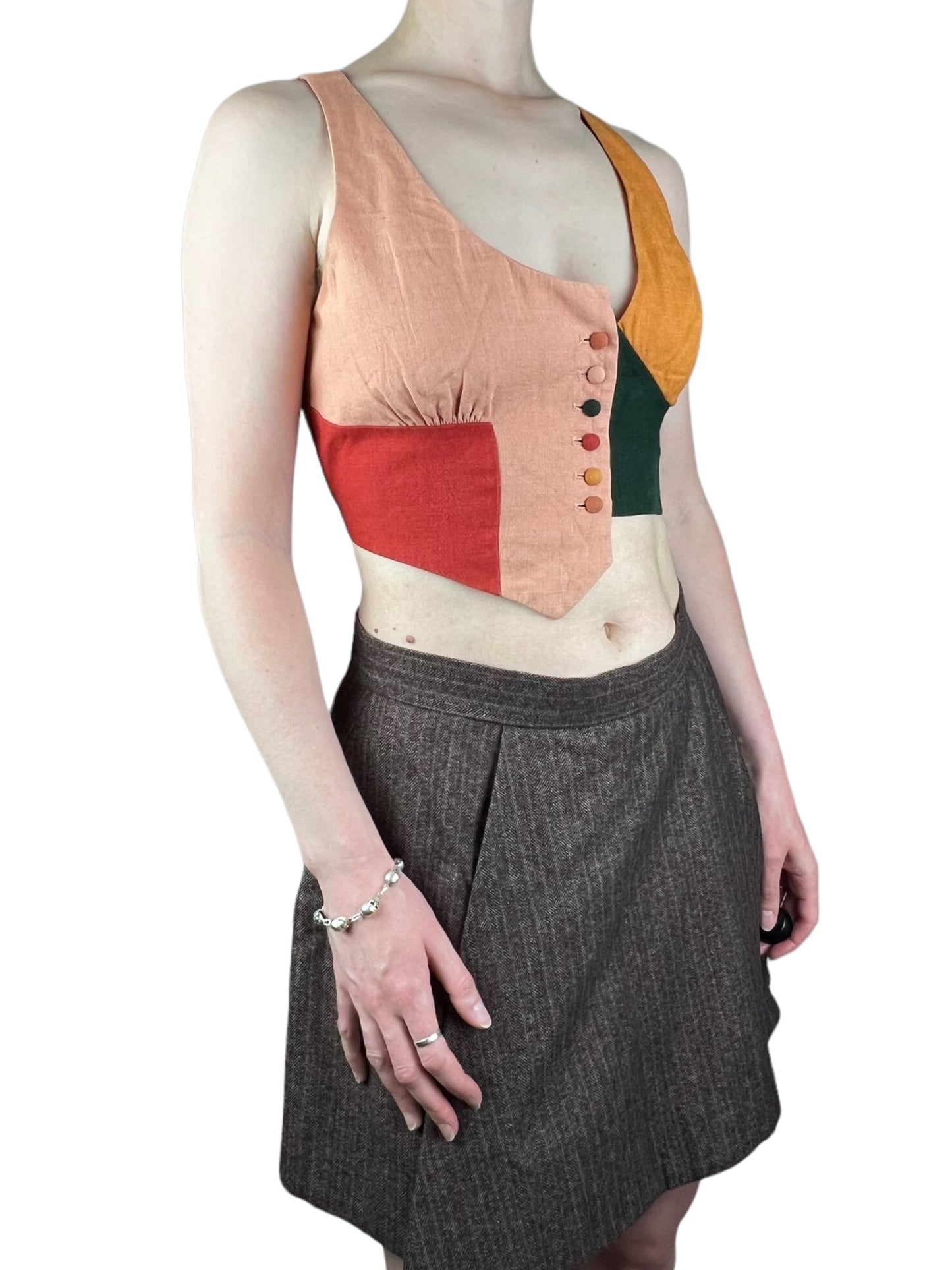 Moschino early 1990s corset style waist coat