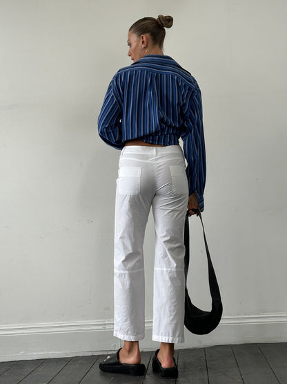 Max Mara Weekend Cotton Cargo Low Waist Trousers - W28