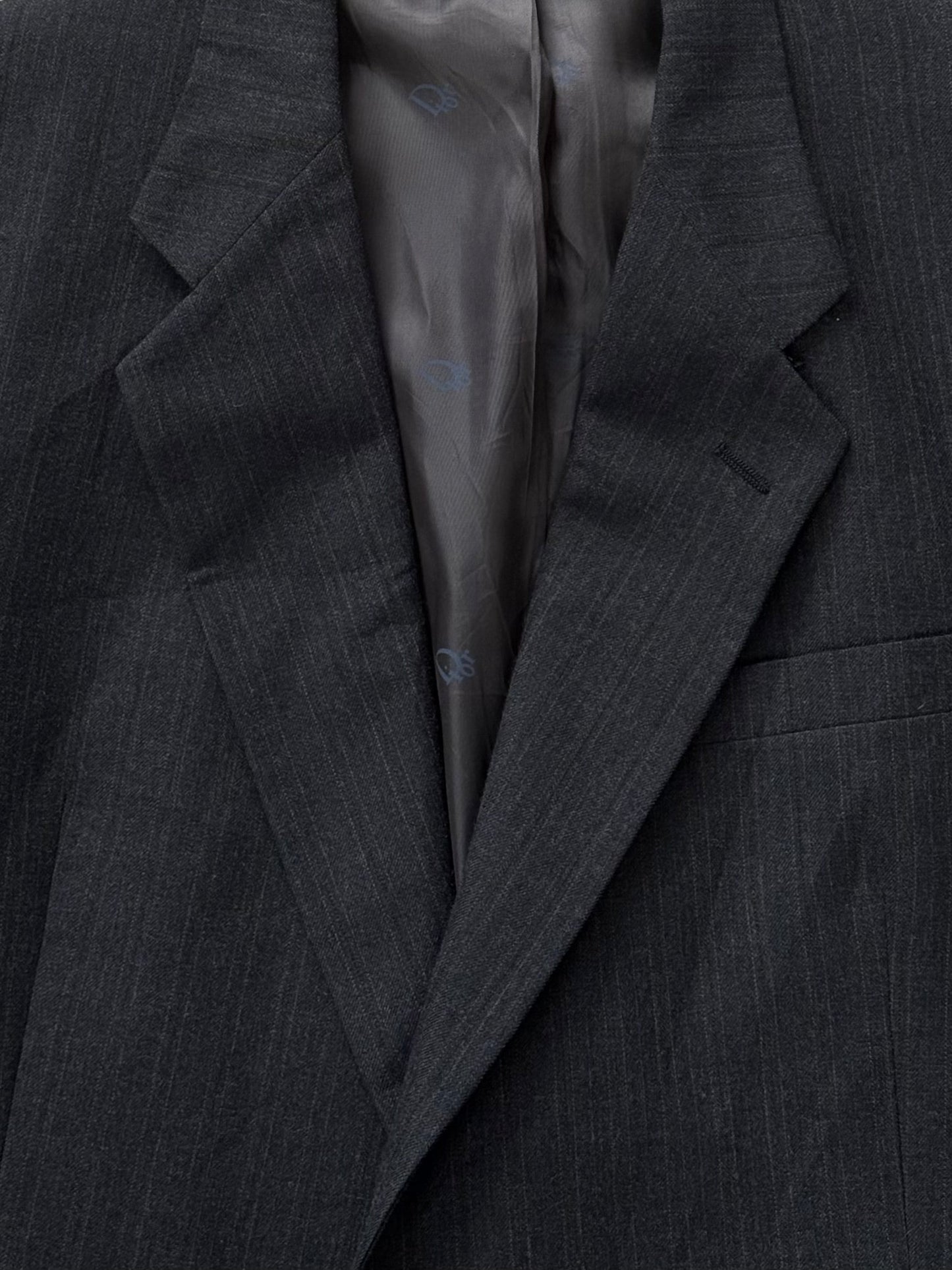 Christian Dior Monsieur 1980s Pure Wool Stripe Blazer - 44R/XL