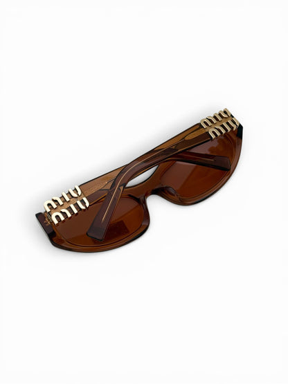 Miu Miu Transparent Cat Eye Sunglasses | O/S, Gold