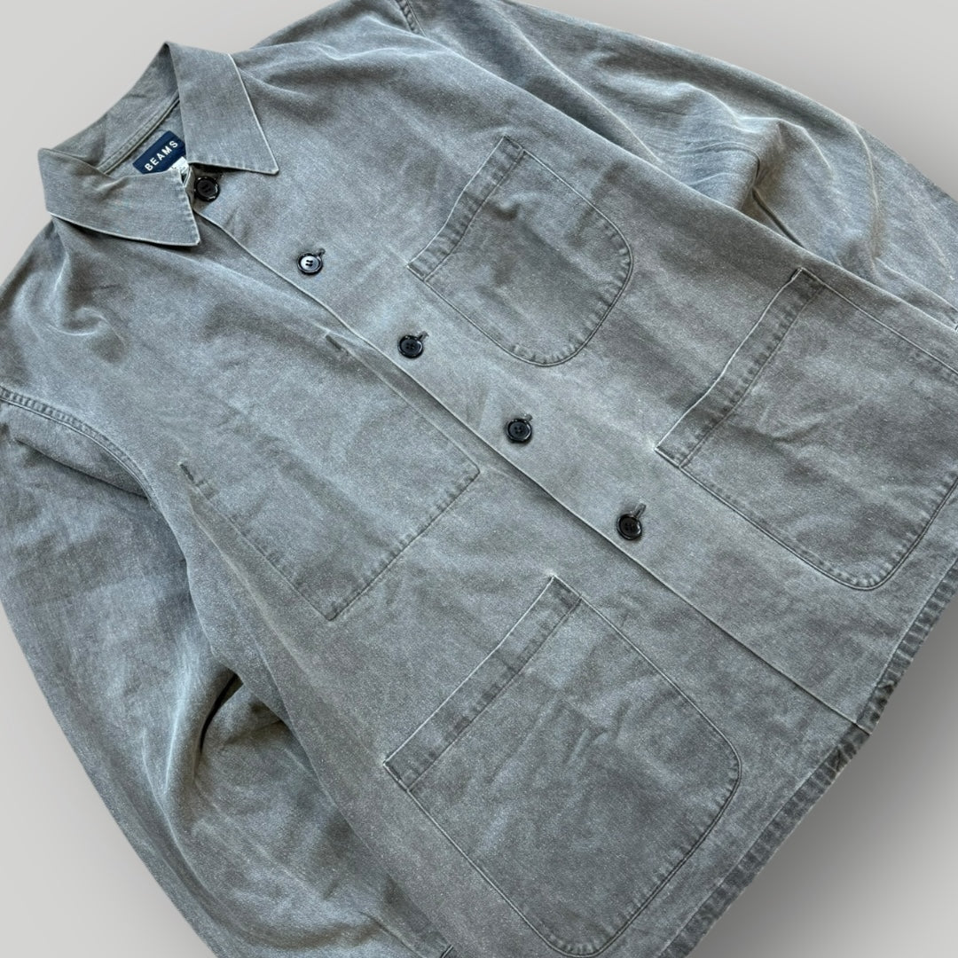 Beams Cotton Canvas Chore Jacket L | Default Title, Grey