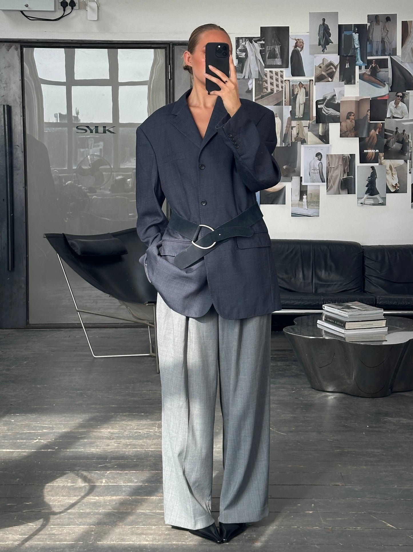 Vintage 1990s Wool Blend Single Breasted Blazer - 48R/XXXL