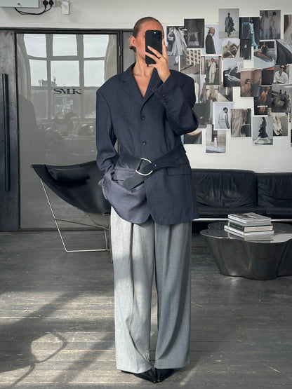 Vintage 1990s Wool Blend Single Breasted Blazer - 48R/XXXL