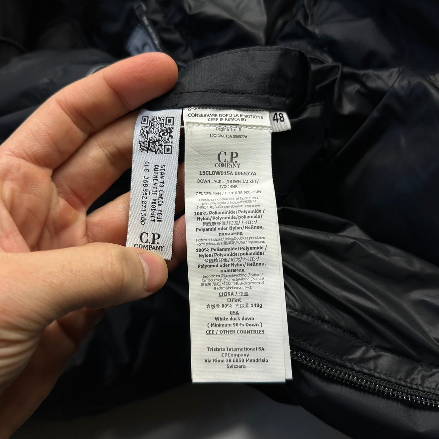 CP Company 2023 Baffled Metropolis Waterproof Pertex Puffer Jacket - IT48 (M)