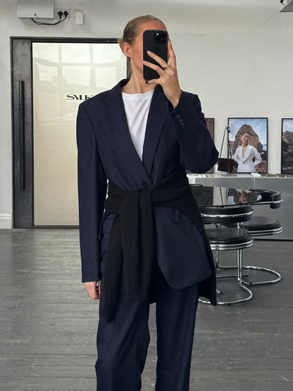 Vintage 1990s Pinstripe Pure Wool Suit - 40R/W28