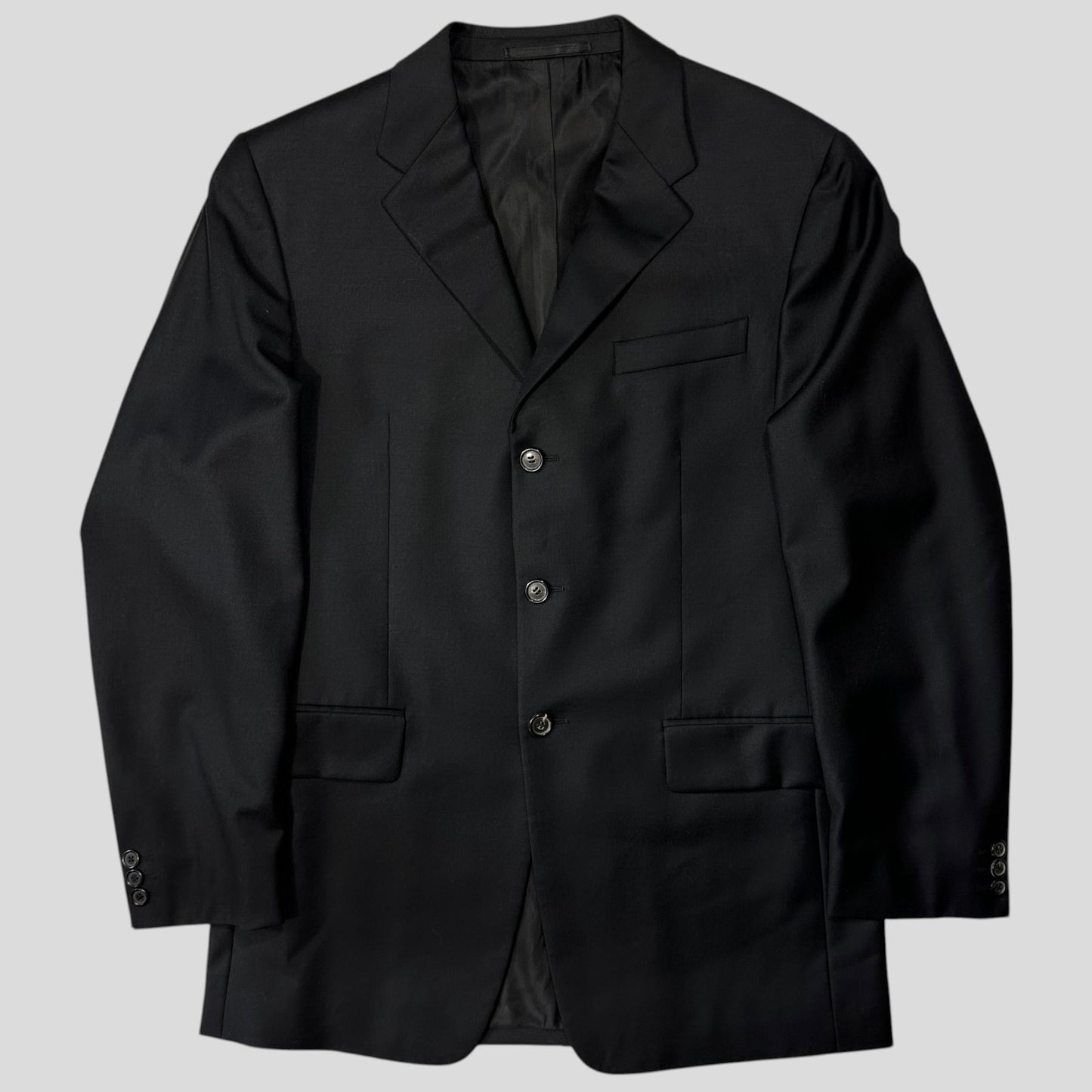 Prada 00’s Virgin Wool Black Suit Blazer + Trousers - IT50 (M/L) | Default Title, Black