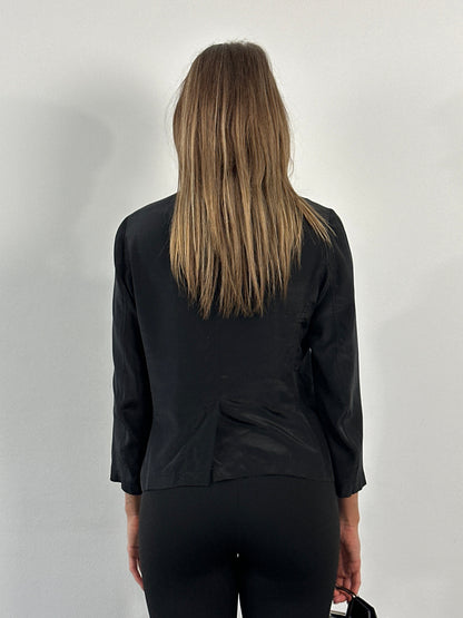 Nicole Farhi 2000s Pure Silk Double Breasted Shirt - S/M