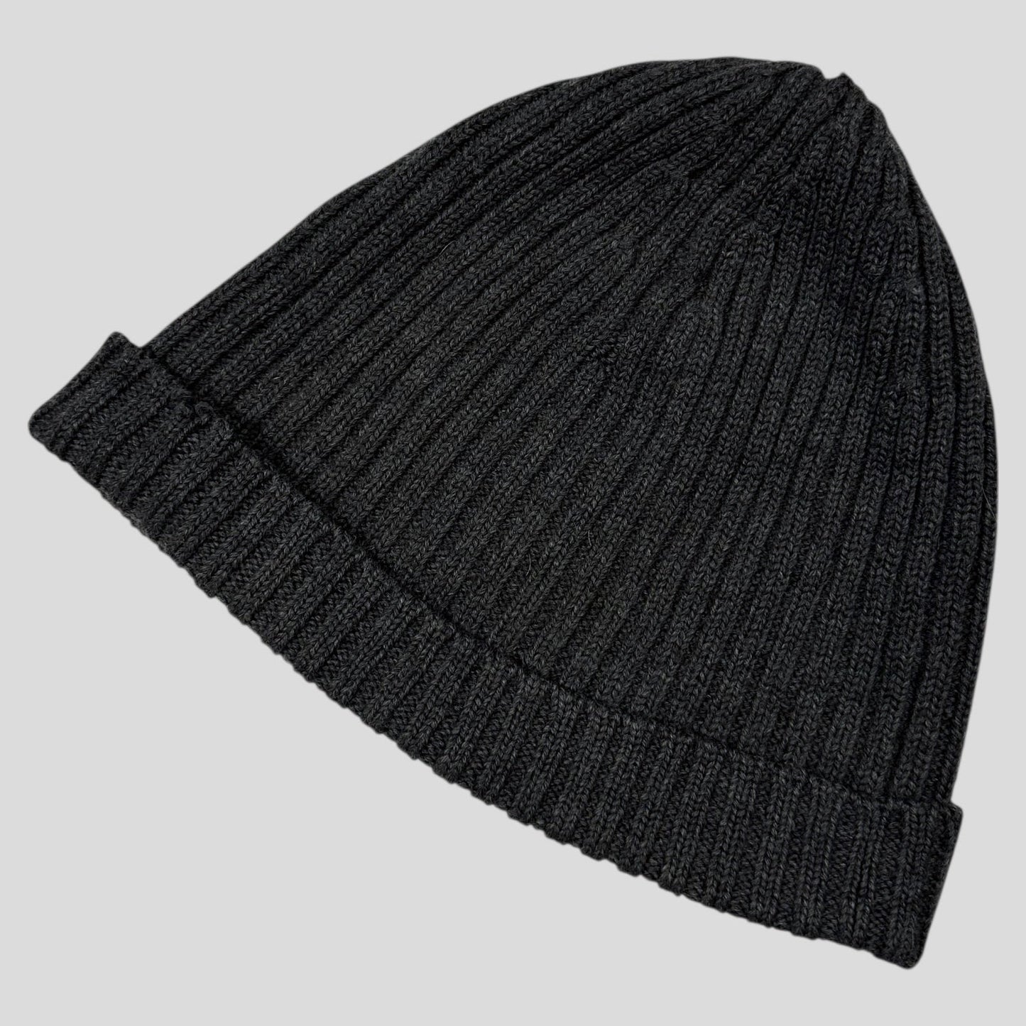 Prada Sport 2007 Carbon Logo Grey Wool Beanie - OS