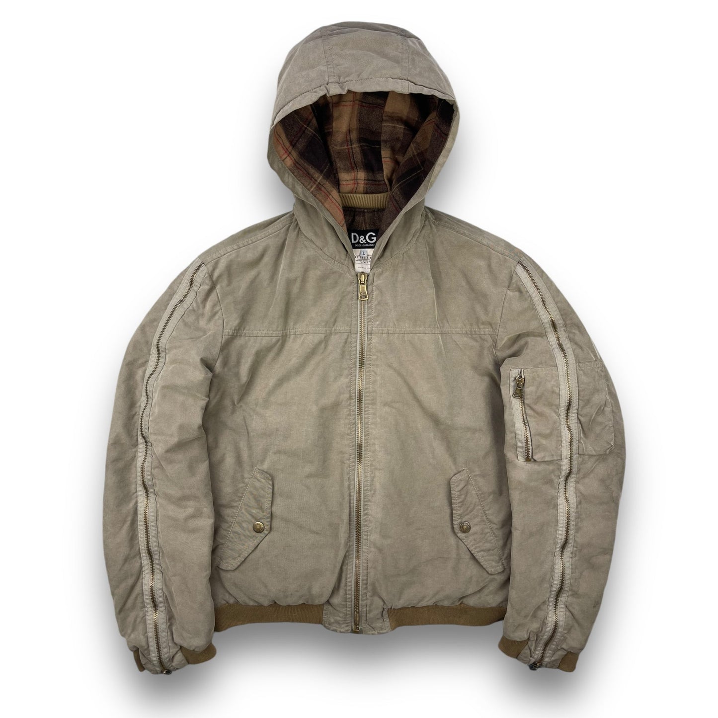 2003 Dolce & Gabbana Cargo Zip Jacket (L) | Default Title, Brown