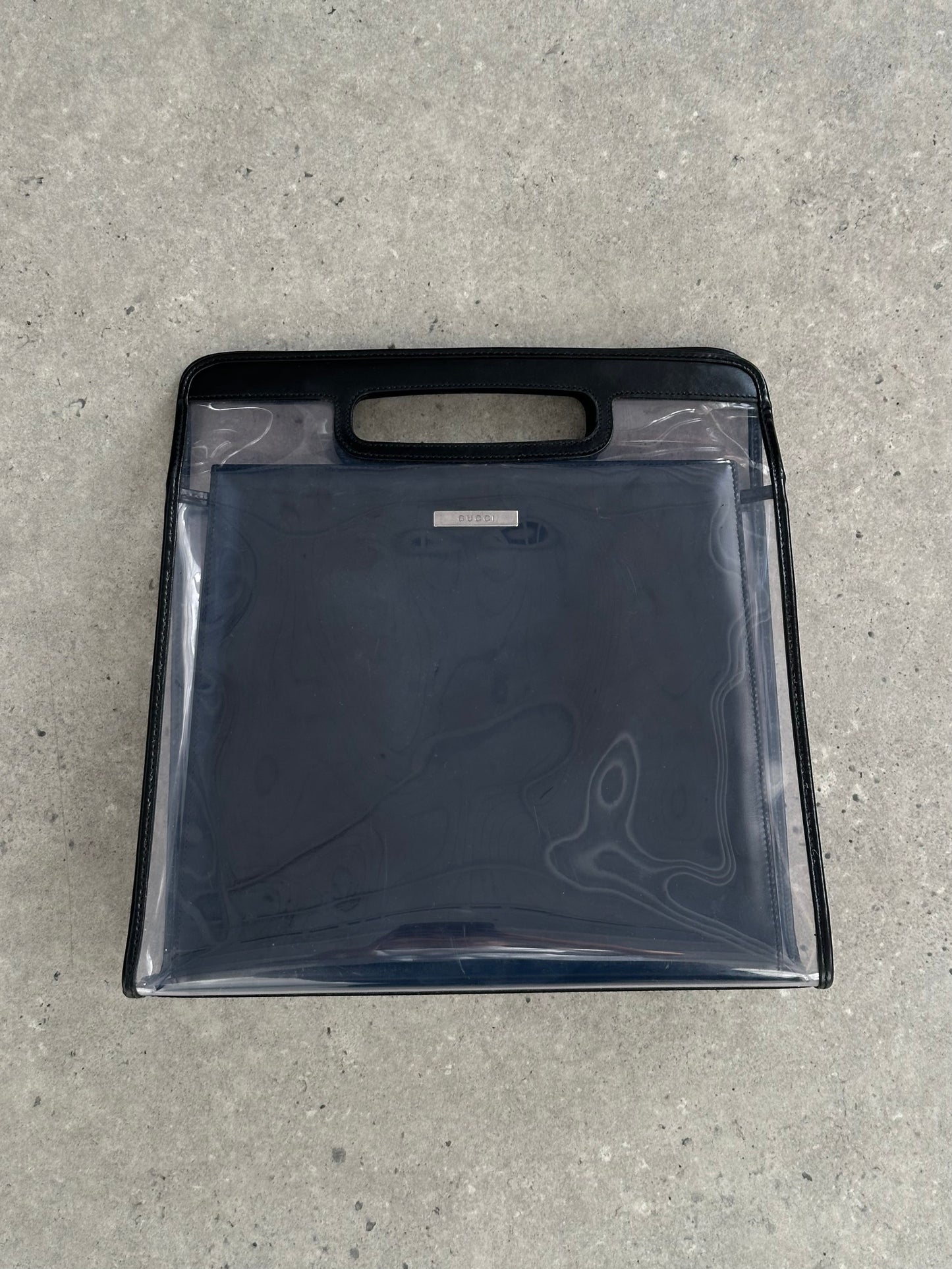 Gucci 1990s Tom Ford 2 in 1 Leather & Vinyl Hand Bag