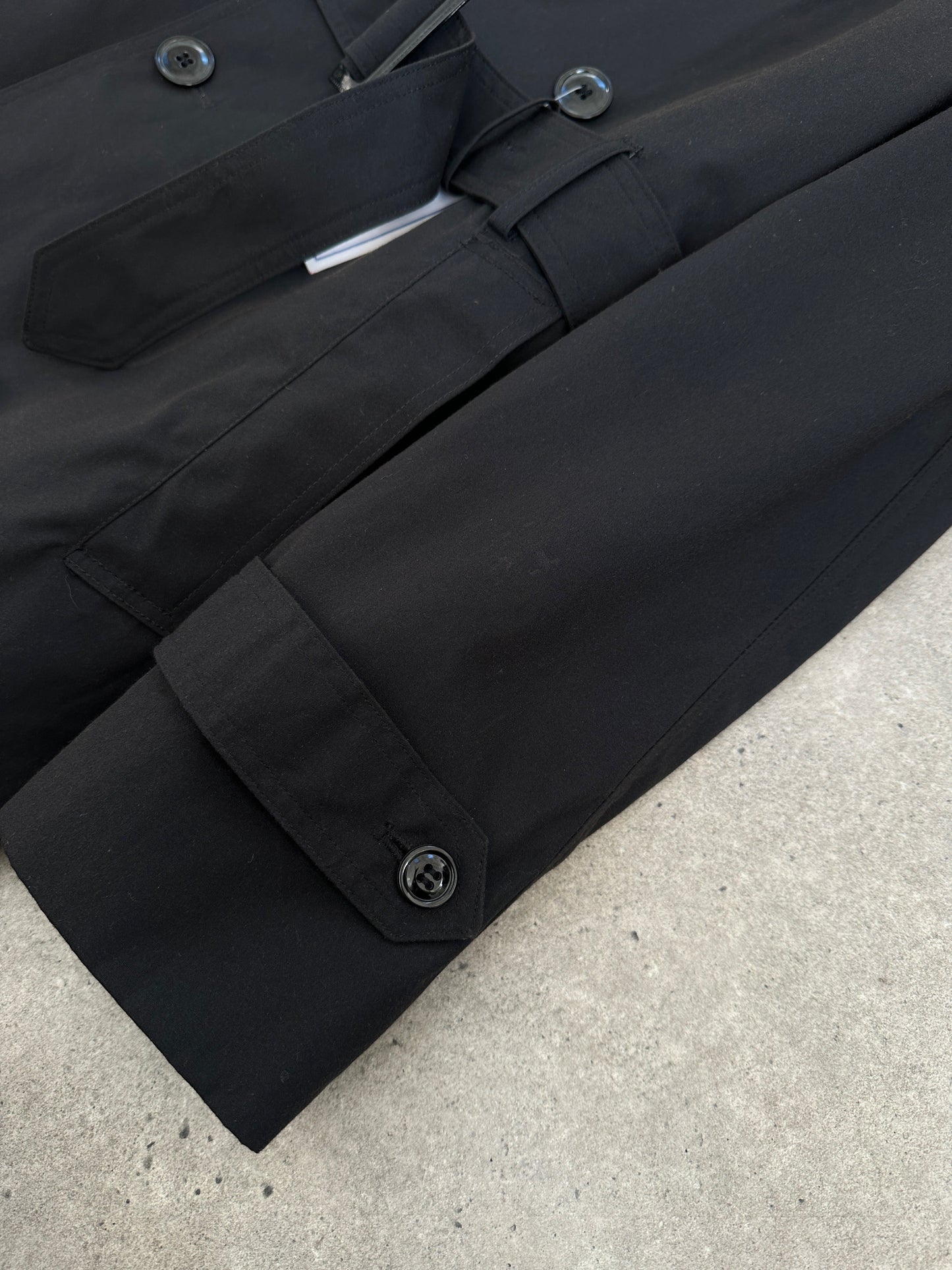 American Vintage Cotton Double Breasted Belted Trench Coat - XL