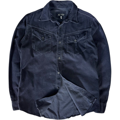 Armani Jeans 00’s Mini Corduroy Shirt S | Small, Navy