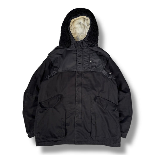 Maharishi 00’s Fishtail Fur Hood Parka Jacket XL | XL, Red