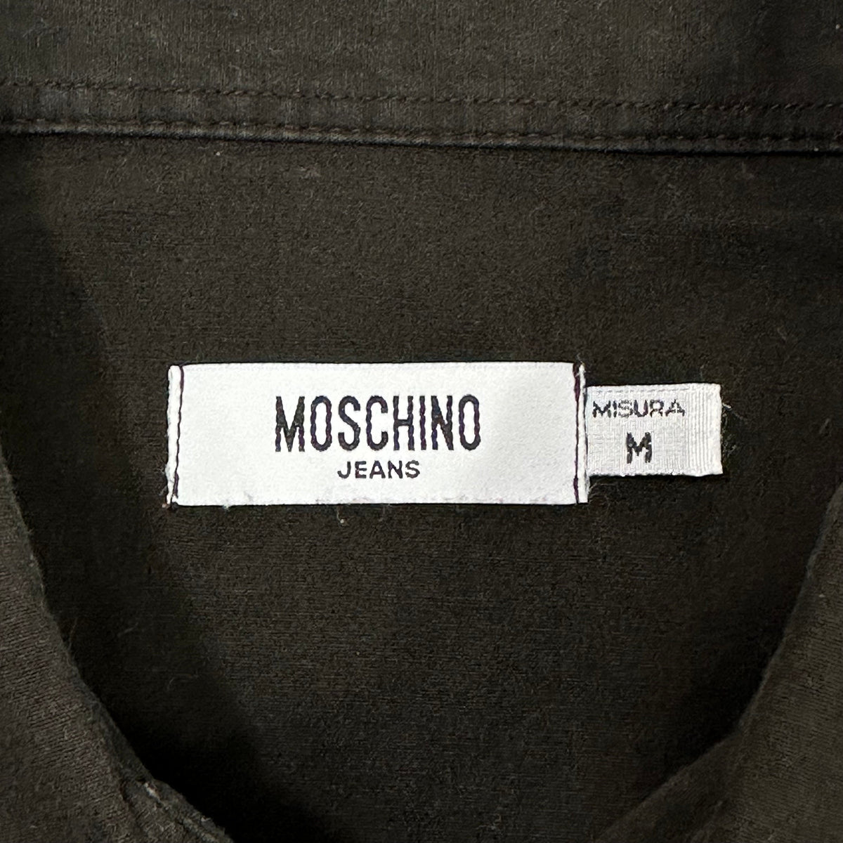 Moschino Jeans 00’s Tectonic Seam Technical Cotton Shirt - M | Brown