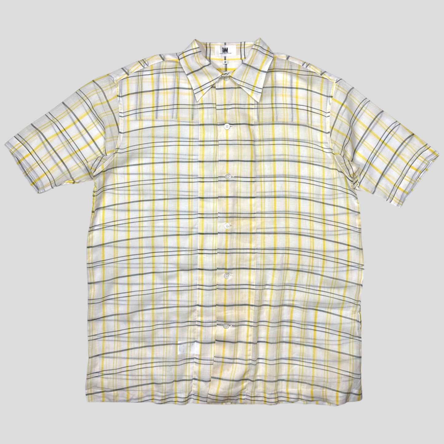 Issey Miyake IM Studios 00’s Plaid Check Sheer Cotton Cuban Shirt - M/L