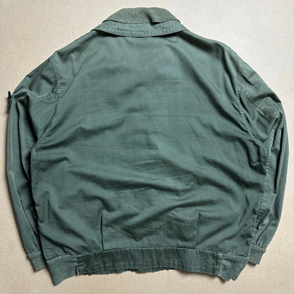 S/S 1989 Racing Green Raso Gommato Double Collar Bomber Jacket
