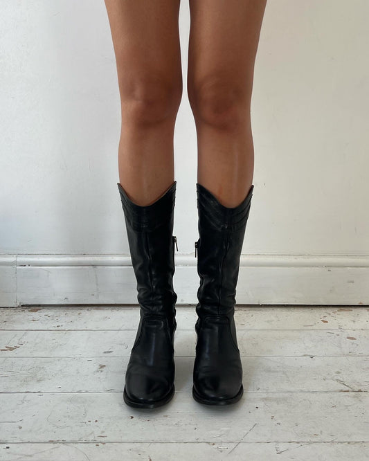 AF VANDEVORST WESTERN BOOTS (EU 37.5) | DEFAULT TITLE, Black