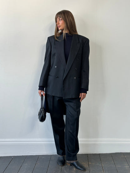 Pierre Cardin 1990s Pure Wool Double Breasted Suit - 42S/W32