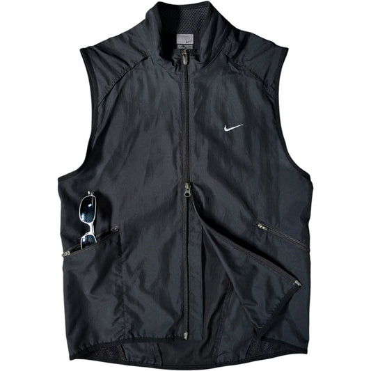 Nike 00's Dual Zip Mesh Vest Jacket S | Small, Black