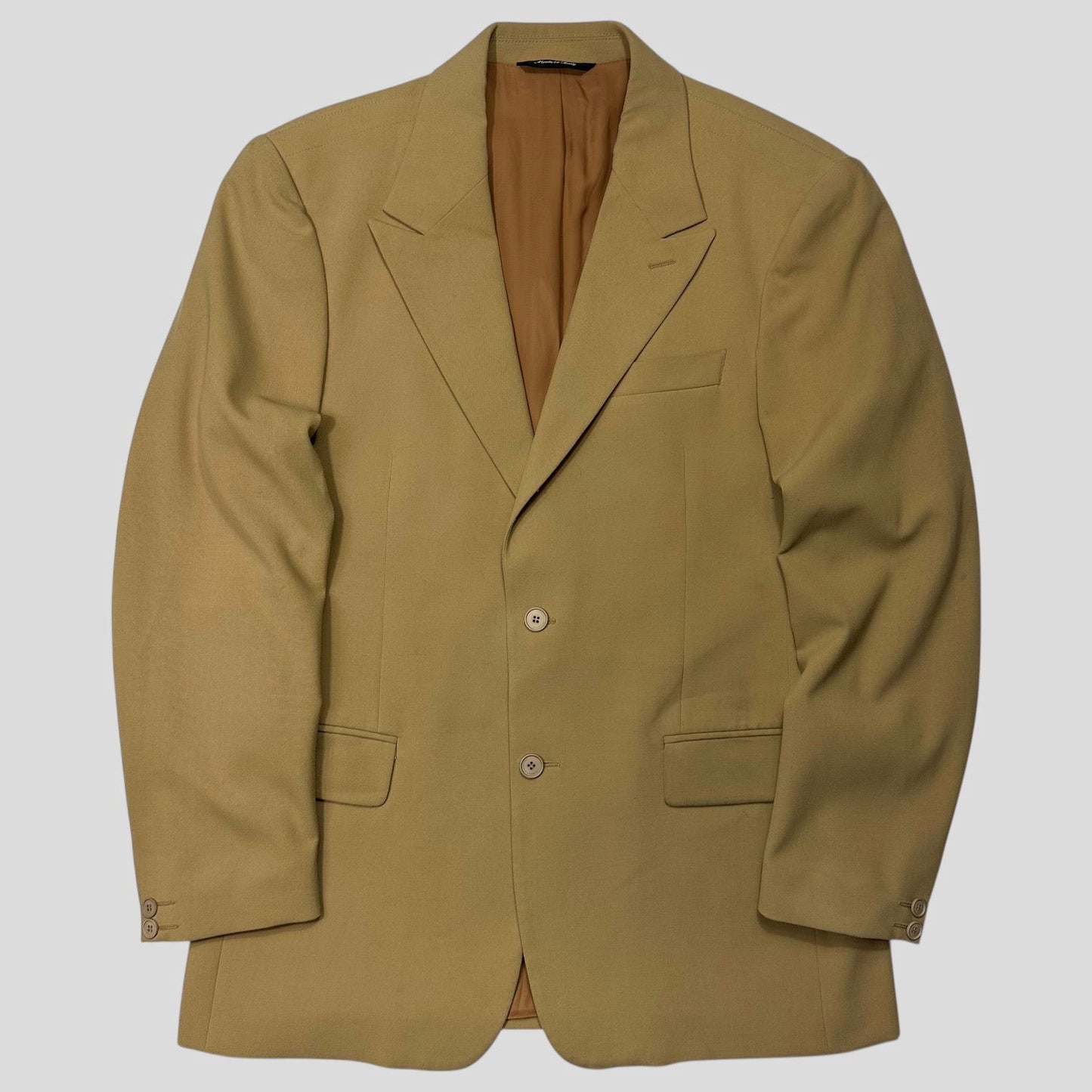 Versace Jeans Couture 00’s Camel Rayon Blazer Suit Jacket - IT50 (M/L) | Default Title, Brown