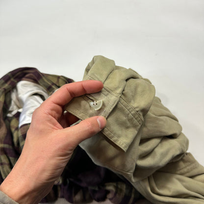 Gucci 1970’s Suede Leather Flannel Lined Flight Jacket - L | Default Title, Beige