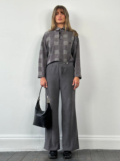 Emporio Armani Wide Leg Low Rise Trousers - W30