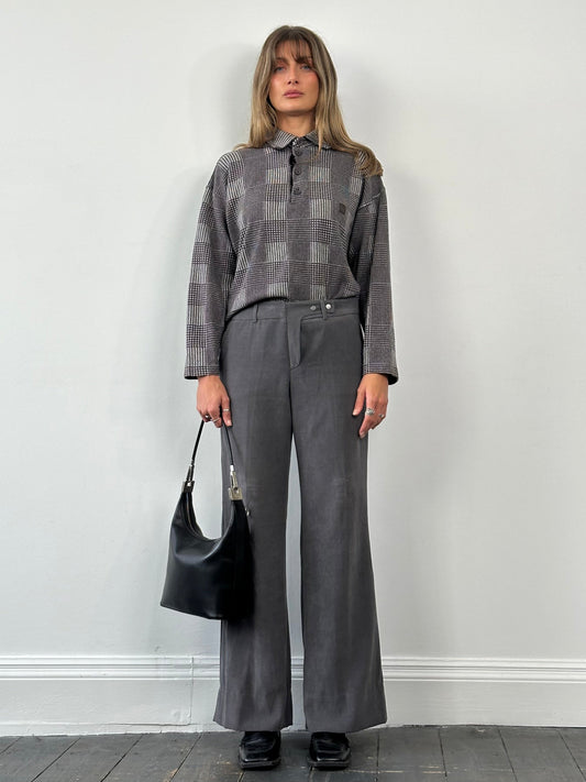 Emporio Armani Wide Leg Low Rise Trousers - W30