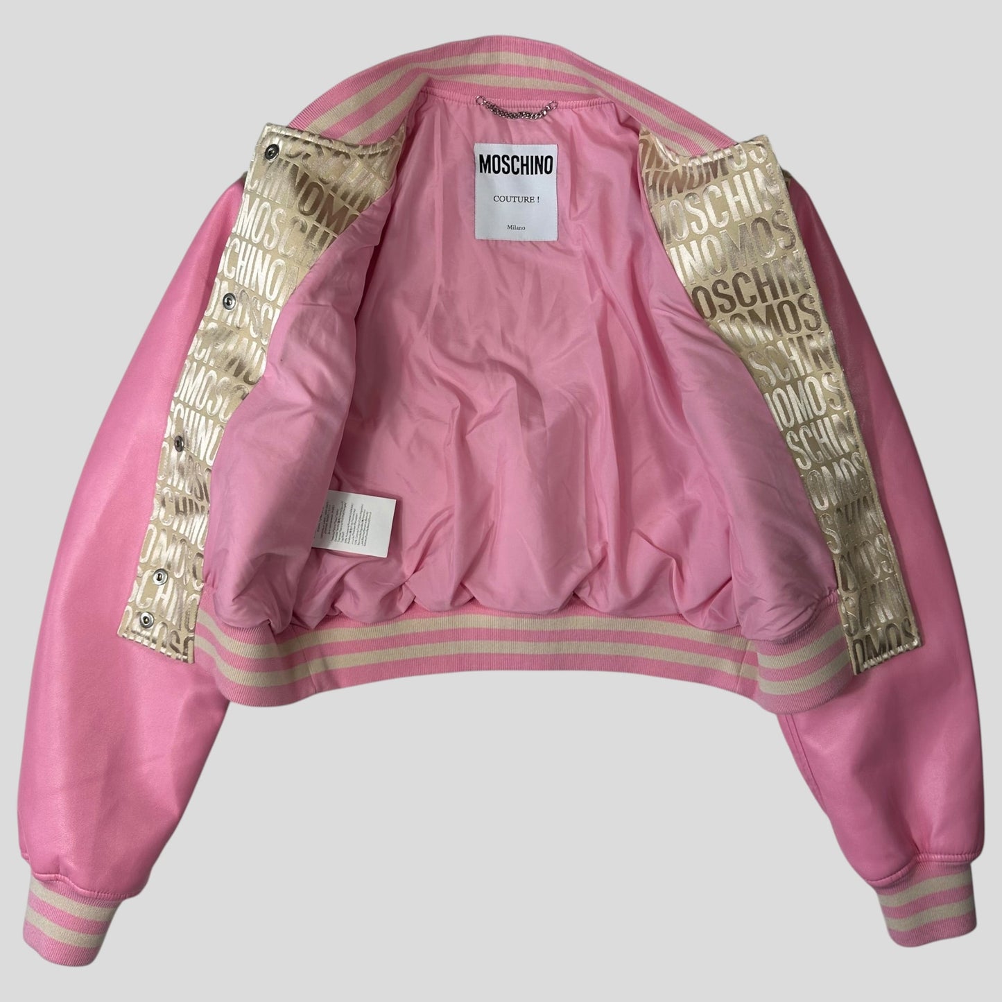Moschino Couture 2023 Monogram Bomber Jacket + Cargo Trouser Set - IT40 | Default Title, Multicoloured