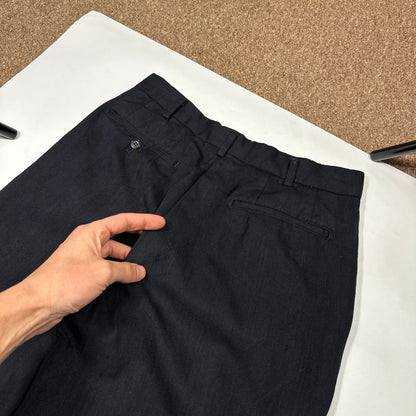 Comme Des Garçons Homme Deux 1996 Striped Wool Pleated Trousers - M (30)