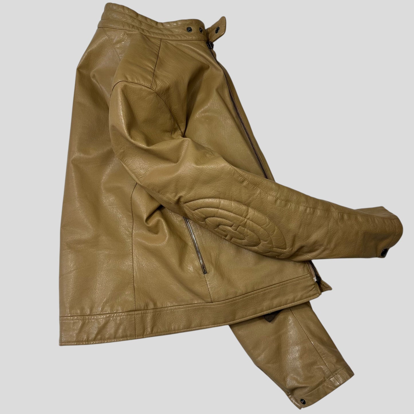 Prada SS00 Leather Articulated Elbow Detailed Moto Jacket - IT50 | Default Title, Red